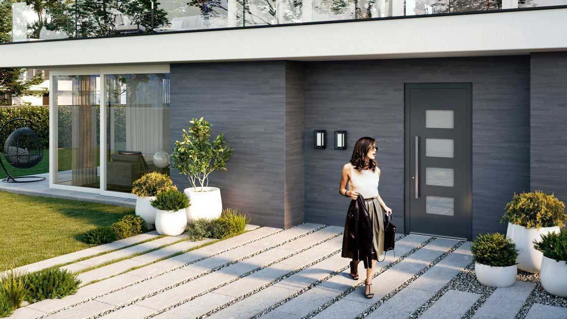 Moderne Aluminiumhaustüren von Oknoplast: Die Classic Line für Ihr Zuhause