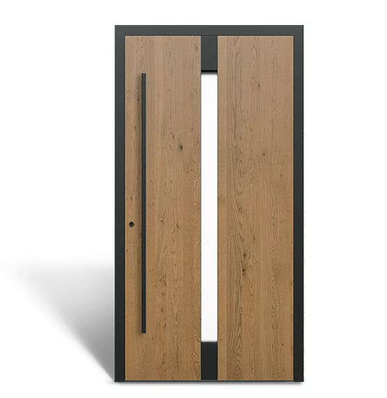 Moderne Aluminium-Haustüren der Tenvis Black Design Serie und hochwertige PVC-Fenster von Oknoplast